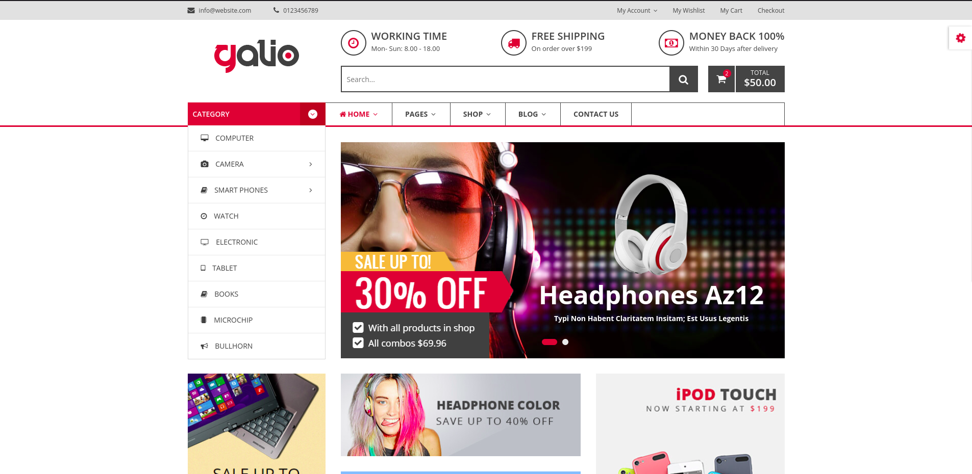 Landing page design preview